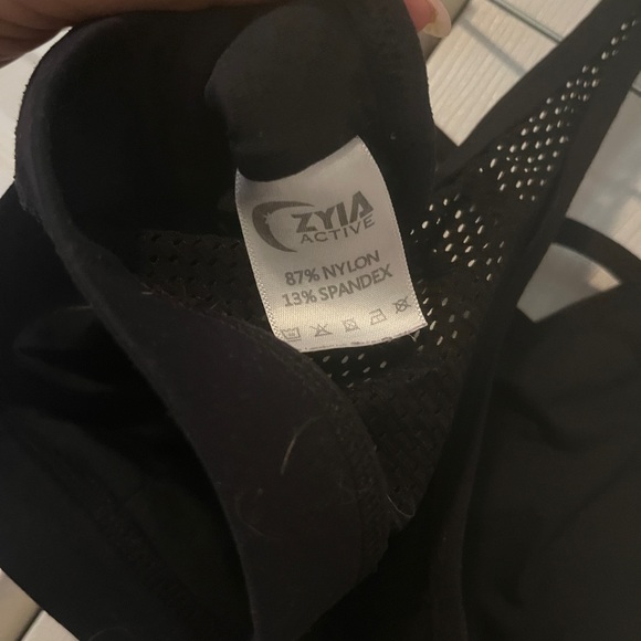 ZYIA Black Racerback Sports Bra Intimates - Picture 3 of 4